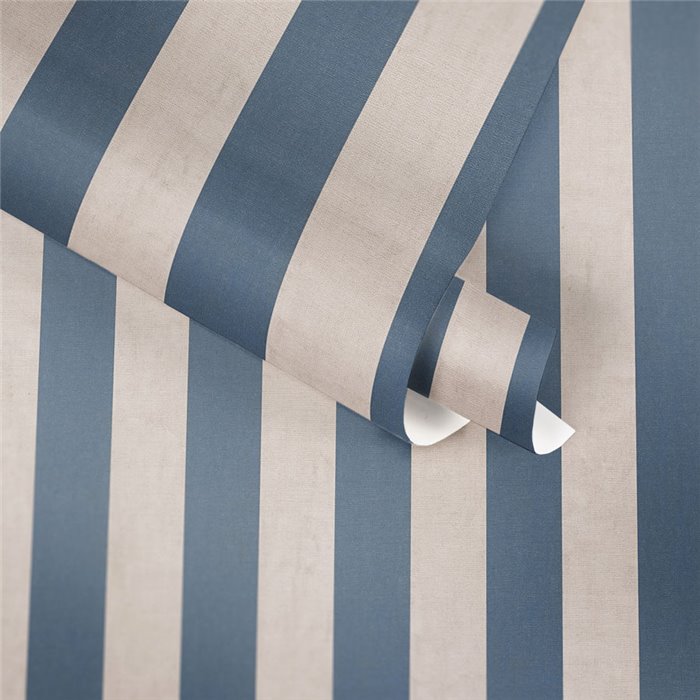 Papeldecor|Vliestapete vertikale Streifen blau und beige|Streifen