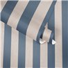 Papeldecor|Vertical striped wallpaper blue and beige|Stripes