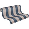 Papeldecor|Vertical striped wallpaper blue and beige|Stripes