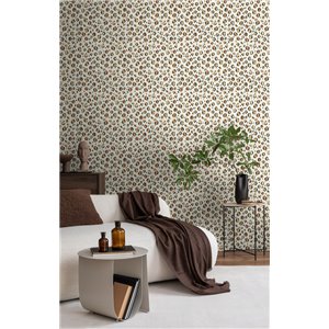 Elitis|Papier peint vinyle peau de poney beige noisette|Imitation Peau 2