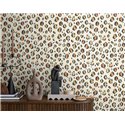 Papeldecor|Papier peint motif léopard blanc style ethnique|Imitation Peau