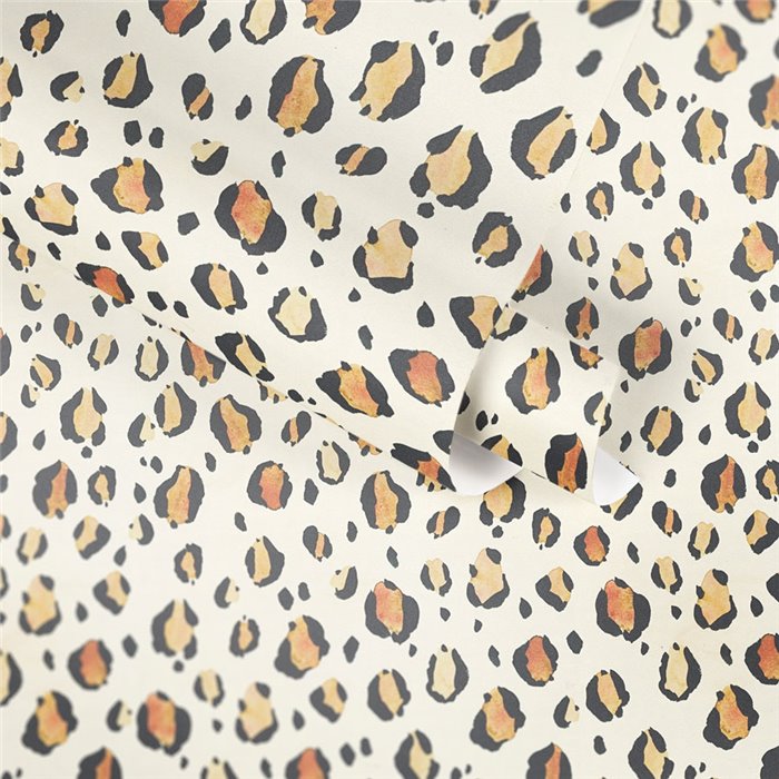 Papeldecor|Papier peint motif léopard blanc style ethnique|Imitation Peau