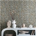 Papeldecor|Vliestapete Leopardenmuster grau ethnischer Stil|Lederimitat