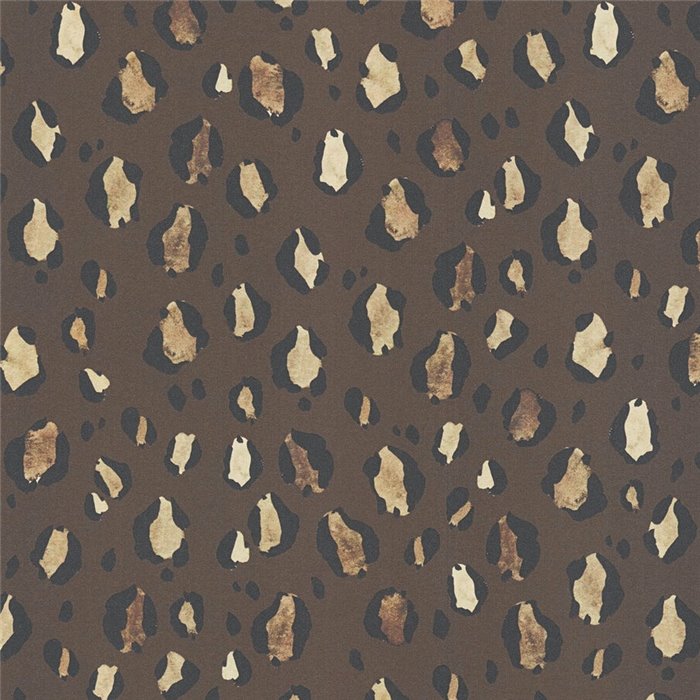 Papel pintado piel leopardo marrón, estilo étnico - Papeldecor Painted Petals 2028782163