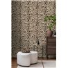 Papeldecor|Papier peint motif zèbre blanc et marron|Imitation Peau