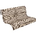 Papeldecor|Papier peint motif zèbre blanc et marron|Imitation Peau