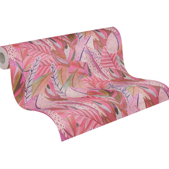 Papeldecor|Vliestapete floral tropisch rosa|Blumen