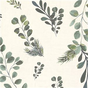 Eijffinger|Romantic rustic wallpaper with leaf veins in ochre green, glossy|Scandinavian
