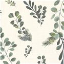 Papeldecor|Papier peint floral scandinave blanc et vert|Floral