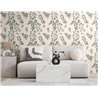 Papeldecor|Scandinavian floral wallpaper white and green|Floral