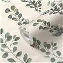 Papeldecor|Papier peint floral scandinave blanc et vert|Floral