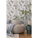 Papeldecor|Scandinavian floral wallpaper grey|Floral