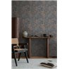 Papeldecor|Papier peint botanique gris : branches et feuilles|Floral