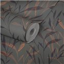 Papeldecor|Botanical wallpaper grey: branches and leaves|Floral