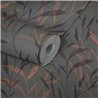 Papeldecor|Papel pintado botánico gris: ramas y hojas|Floral