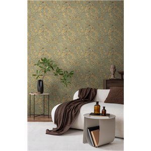 Papeldecor|Botanical wallpaper turquoise: ginkgo leaves|Floral 2