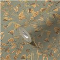 Papeldecor|Papier peint botanique vert : feuilles de ginkgo|Floral