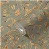 Papeldecor|Papier peint botanique vert : feuilles de ginkgo|Floral
