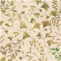 Papeldecor|Papier peint botanique beige : feuilles de ginkgo|Floral