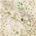 Papeldecor|Papier peint botanique beige : feuilles de ginkgo|Floral