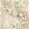 Papeldecor|Papier peint botanique beige : feuilles de ginkgo|Floral