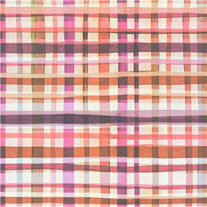 Papeldecor|Vliestapete Aquarell Karomuster rosa|Karos