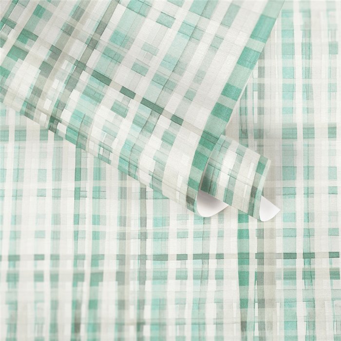 Papeldecor|Papier peint à carreaux turquoise rétro|Carreaux