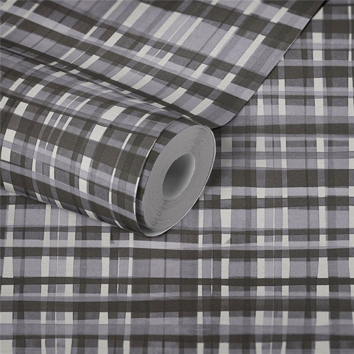 Papeldecor|Checkered wallpaper grey retro|Checkered