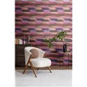 Papeldecor|Watercolor checkered wallpaper pink violet|Checkered