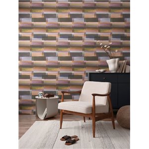 Papeldecor|Watercolor checkered wallpaper pink violet|Checkered 2