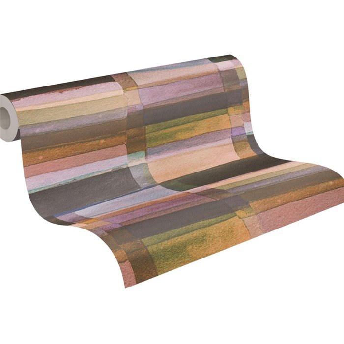 Papeldecor|Papier peint à carreaux multicolore effet aquarelle|Carreaux