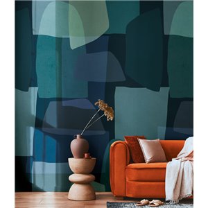 Casadeco|Wandbild floral Blätter und Früchte Mid-Century grün|Wandbild 2