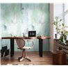 Papeldecor|Mural pared tonos verdes efecto acuarela|Murales de Pared