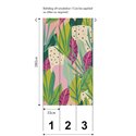 Papeldecor|Papier peint panoramique tropical feuilles exotiques colorées|Panoramiques