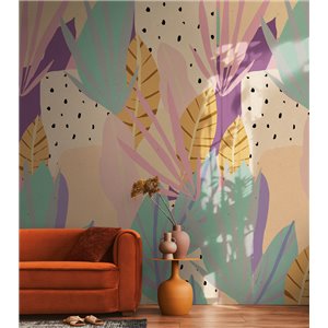 Papeldecor|Papier peint panoramique botanique frais et harmonieux|Panoramiques 2