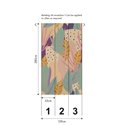 Papeldecor|Wall mural tropical tones lilac mustard and green|Wallmurals