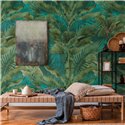 Papeldecor|Papier peint panoramique jungle tropicale feuillage vert luxuriant|Panoramiques