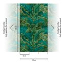 Papeldecor|Papier peint panoramique jungle tropicale feuillage vert luxuriant|Panoramiques