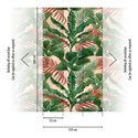 Papeldecor|Papier peint panoramique tropical feuilles vertes et tons terre|Panoramiques