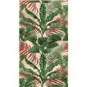 Papeldecor|Papier peint panoramique tropical feuilles vertes et tons terre|Panoramiques
