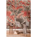 Papeldecor|Wall mural tropical tones coral and beige|Wallmurals