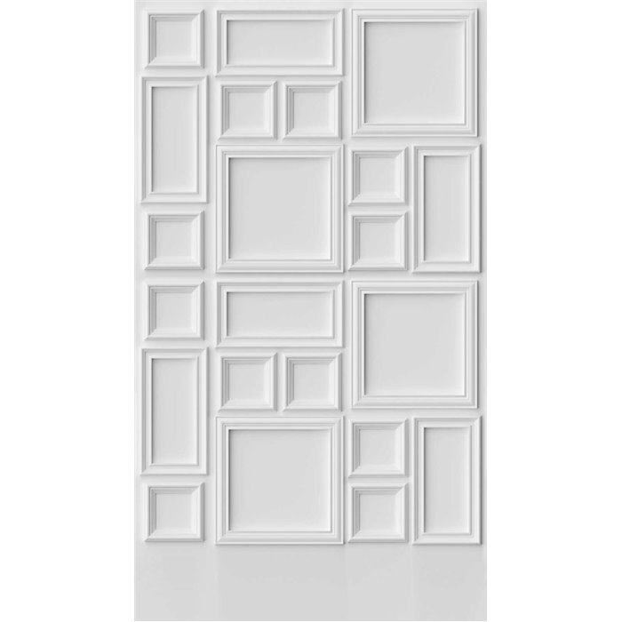 Papeldecor|Papier peint panoramique blanc effet 3D|Panoramiques