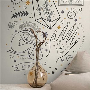 Pip Studio|Wall mural vintage with collage-style images|Wallmurals