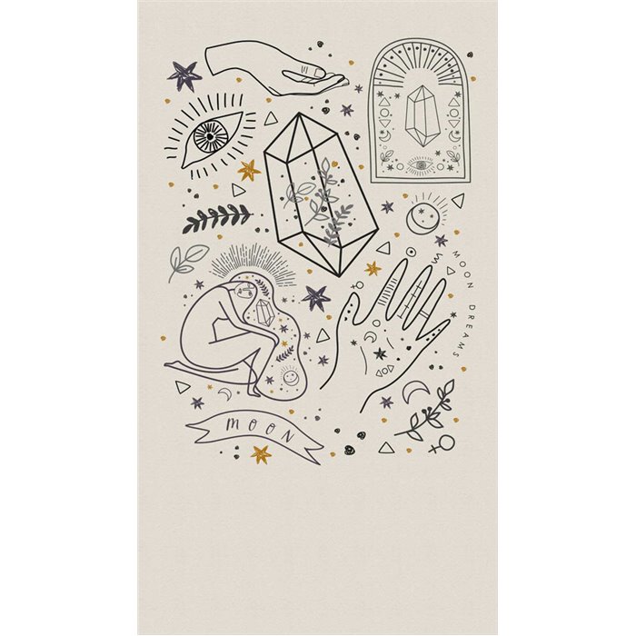 Papeldecor|Papier peint panoramique illustrations ésotériques et astrologiques|Panoramiques