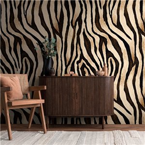 Casadeco|Papier peint effet peau d’animal avec écailles bleu foncé|Imitation Peau