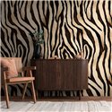 Papeldecor|Mural pared estampado de cebra blanco negro|Murales de Pared