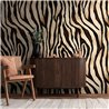 Papeldecor|Mural pared estampado de cebra blanco negro|Murales de Pared
