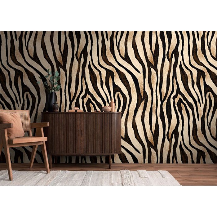 Mural pared estampado de cebra blanco negro - Papeldecor Horizons 2028398311