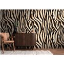 Papeldecor|Mural pared estampado de cebra blanco negro|Murales de Pared