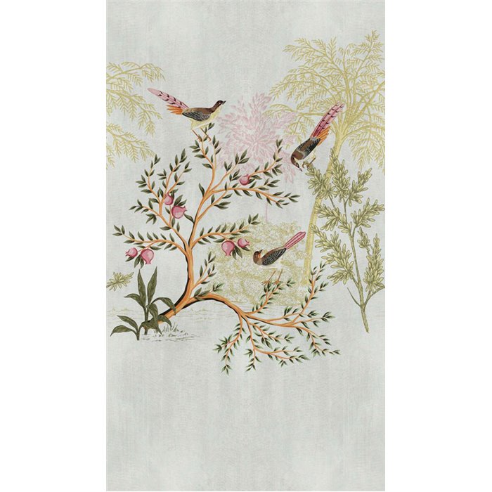 Papeldecor|Wall mural chinoiserie with birds and flowers|Wallmurals